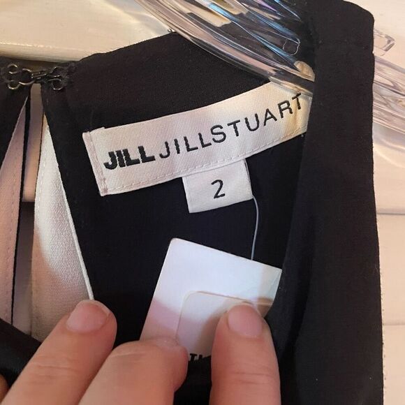 VTG LORD & TAYLOR | JILL STUART | black & off white open back gown NWT Size 2 - Picture 11 of 15